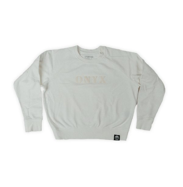 Felt Cute Women s Crewneck Sweatshirt (Natural White) on Sale