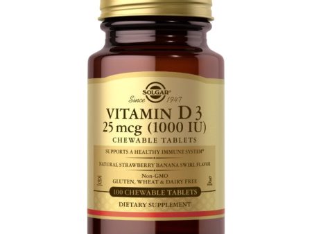 Vitamin D3 (Cholecalciferol) 25 MCG (1000 IU) – Natural Strawberry Banana Swirl Flavor Supply