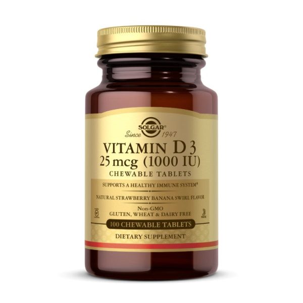 Vitamin D3 (Cholecalciferol) 25 MCG (1000 IU) – Natural Strawberry Banana Swirl Flavor Supply